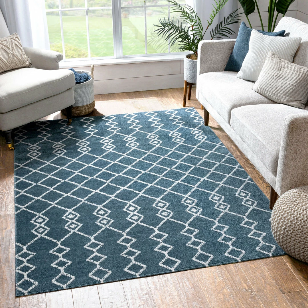 Well Woven Tiller Moroccan Tribal Blue Rug 1 Well Woven Tiller Moroccan Tribal Blue Rug