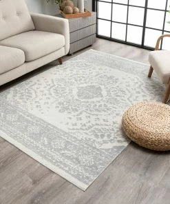 Well Woven Global Pax Vintage Medallion Ivory Rug 5'3