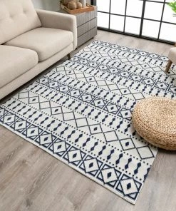 Well Woven Oliver Contemporary Tribal Ivory Rug 5'3" X 7'3" Global