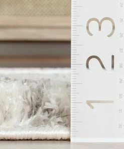 Well Woven Evora Moroccan Diamond Pattern Ivory Thick & Soft Shag Rug Global