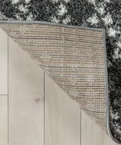 Well Woven Global Evora Moroccan Diamond Pattern Grey Thick & Soft Shag Rug