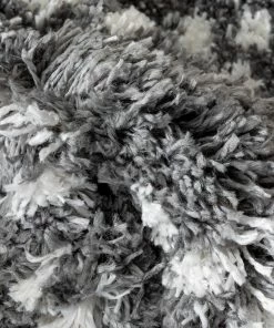 Well Woven Global Evora Moroccan Diamond Pattern Grey Thick & Soft Shag Rug