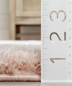 Well Woven Evora Moroccan Diamond Pattern Blush Thick & Soft Shag Rug