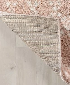 Well Woven Evora Moroccan Diamond Pattern Blush Thick & Soft Shag Rug