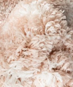 Well Woven Evora Moroccan Diamond Pattern Blush Thick & Soft Shag Rug