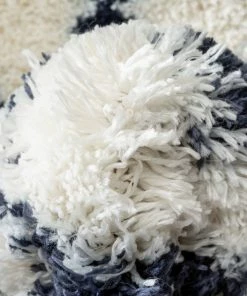 Well Woven Coimbra Moroccan Diamond Pattern Blue Thick & Soft Shag Rug Global