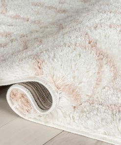 Well Woven Tribal Coimbra Moroccan Diamond Pattern Blush Thick & Soft Shag Rug 11 Well Woven Tribal Coimbra Moroccan Diamond Pattern Blush Thick & Soft Shag Rug