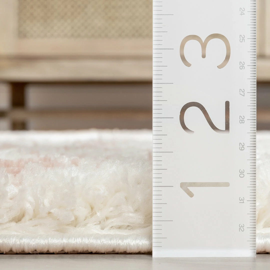 Well Woven Tribal Coimbra Moroccan Diamond Pattern Blush Thick & Soft Shag Rug 5 Well Woven Tribal Coimbra Moroccan Diamond Pattern Blush Thick & Soft Shag Rug