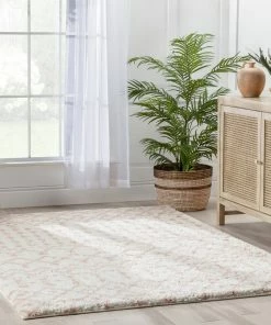 Well Woven Tribal Coimbra Moroccan Diamond Pattern Blush Thick & Soft Shag Rug 15 Well Woven Tribal Coimbra Moroccan Diamond Pattern Blush Thick & Soft Shag Rug