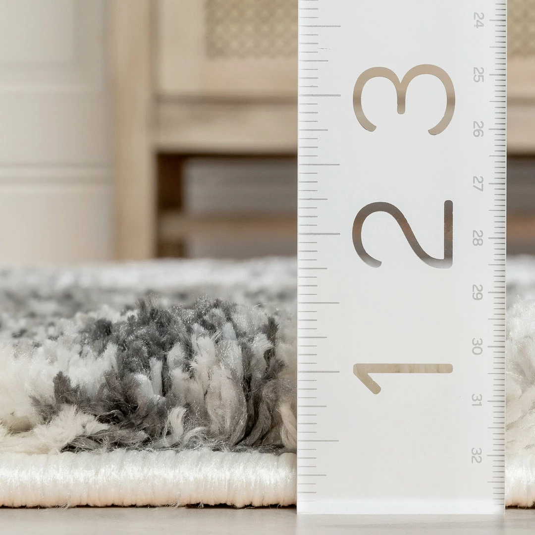 Well Woven Braga Tribal Geometric Pattern Ivory Thick & Soft Shag Rug Global 5 Well Woven Braga Tribal Geometric Pattern Ivory Thick & Soft Shag Rug Global