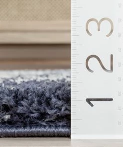 Well Woven Global Braga Tribal Geometric Pattern Blue Thick & Soft Shag Rug