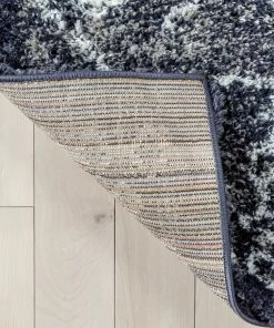 Well Woven Global Braga Tribal Geometric Pattern Blue Thick & Soft Shag Rug