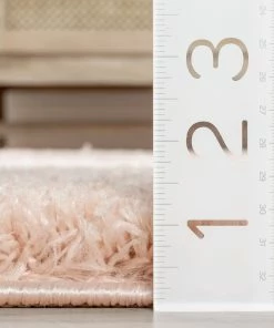 Well Woven Braga Tribal Geometric Pattern Blush Thick & Soft Shag Rug Global