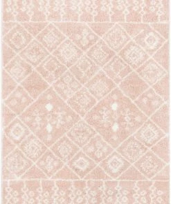 Well Woven Braga Tribal Geometric Pattern Blush Thick & Soft Shag Rug Global