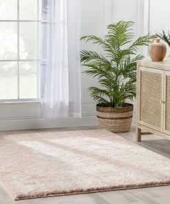 Well Woven Braga Tribal Geometric Pattern Blush Thick & Soft Shag Rug Global