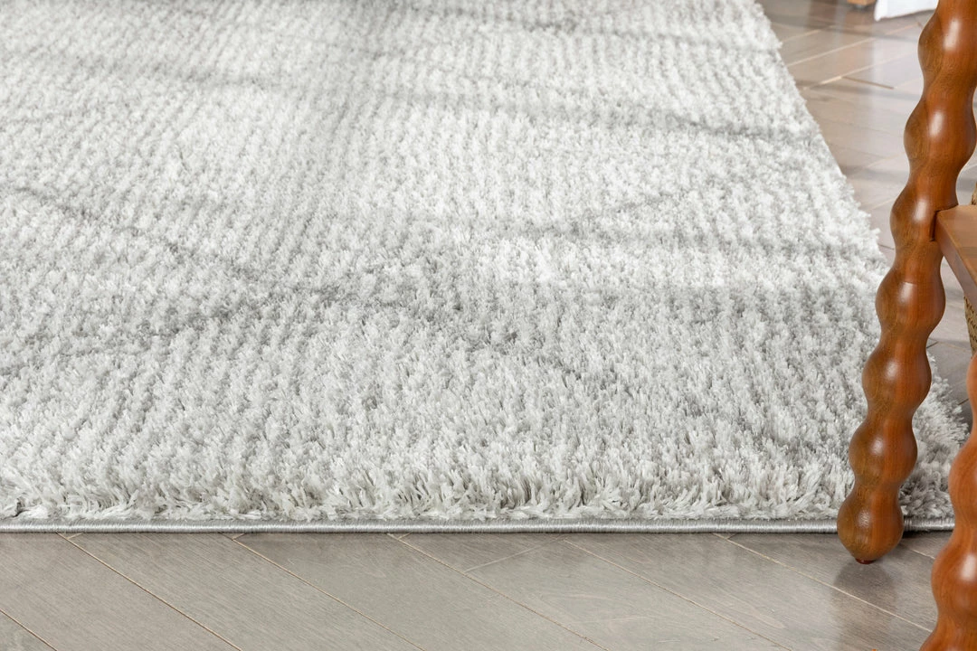 Well Woven Aviero Moroccan Lattice Trellis Ivory Thick & Soft Shag Rug Global 9 Well Woven Aviero Moroccan Lattice Trellis Ivory Thick & Soft Shag Rug Global