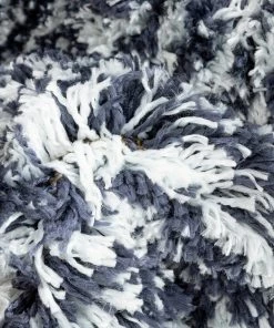 Well Woven Aviero Moroccan Lattice Trellis Blue Thick & Soft Shag Rug