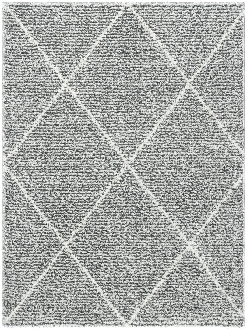 Well Woven Aviero Moroccan Lattice Trellis Grey Thick & Soft Shag Rug 1 Well Woven Aviero Moroccan Lattice Trellis Grey Thick & Soft Shag Rug
