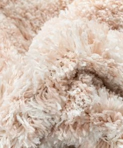 Well Woven Global Aviero Moroccan Lattice Trellis Blush Thick & Soft Shag Rug