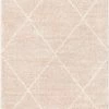 Well Woven Global Aviero Moroccan Lattice Trellis Blush Thick & Soft Shag Rug
