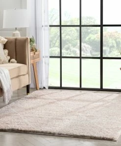 Well Woven Global Aviero Moroccan Lattice Trellis Blush Thick & Soft Shag Rug