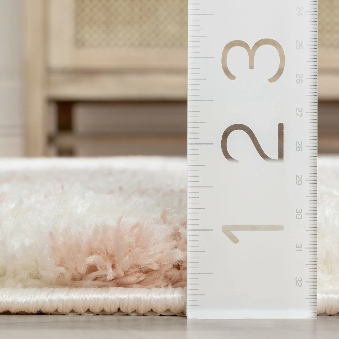 Well Woven Lagos Tribal Diamond Pattern Blush Thick & Soft Shag Rug 5 Well Woven Lagos Tribal Diamond Pattern Blush Thick & Soft Shag Rug