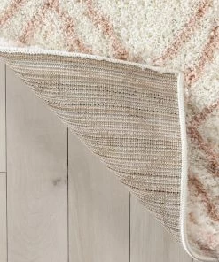 Well Woven Lagos Tribal Diamond Pattern Blush Thick & Soft Shag Rug 13 Well Woven Lagos Tribal Diamond Pattern Blush Thick & Soft Shag Rug