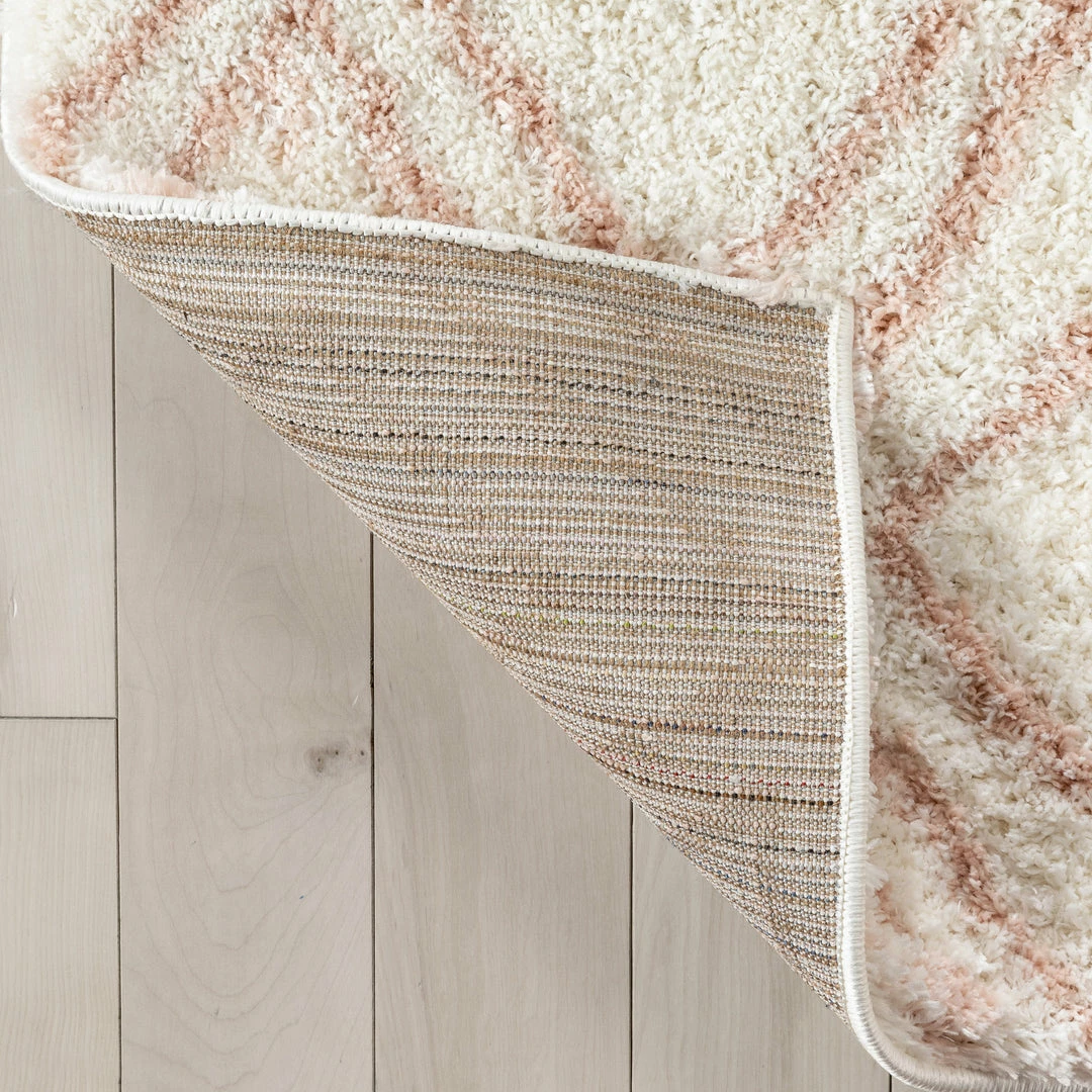 Well Woven Lagos Tribal Diamond Pattern Blush Thick & Soft Shag Rug 6 Well Woven Lagos Tribal Diamond Pattern Blush Thick & Soft Shag Rug