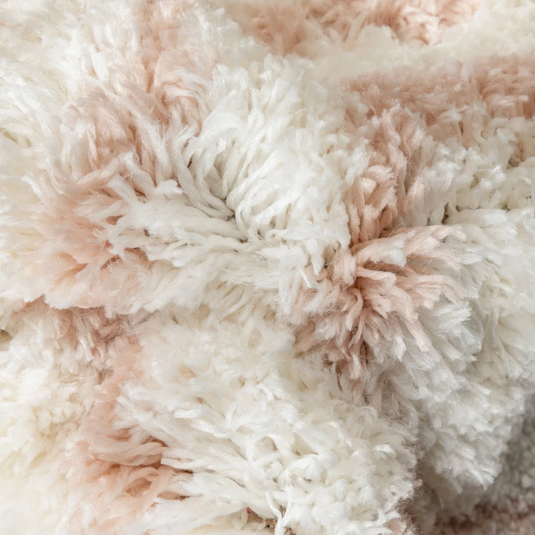 Well Woven Lagos Tribal Diamond Pattern Blush Thick & Soft Shag Rug 3 Well Woven Lagos Tribal Diamond Pattern Blush Thick & Soft Shag Rug