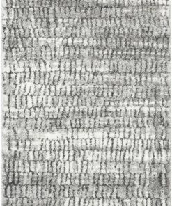 Well Woven Sintra Mid-Century Modern Geometric Pattern Ivory Thick & Soft Shag Rug