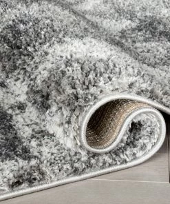 Well Woven Tribal Tavira Modern Geometric Pattern Grey Thick & Soft Shag Rug 12 Well Woven Tribal Tavira Modern Geometric Pattern Grey Thick & Soft Shag Rug