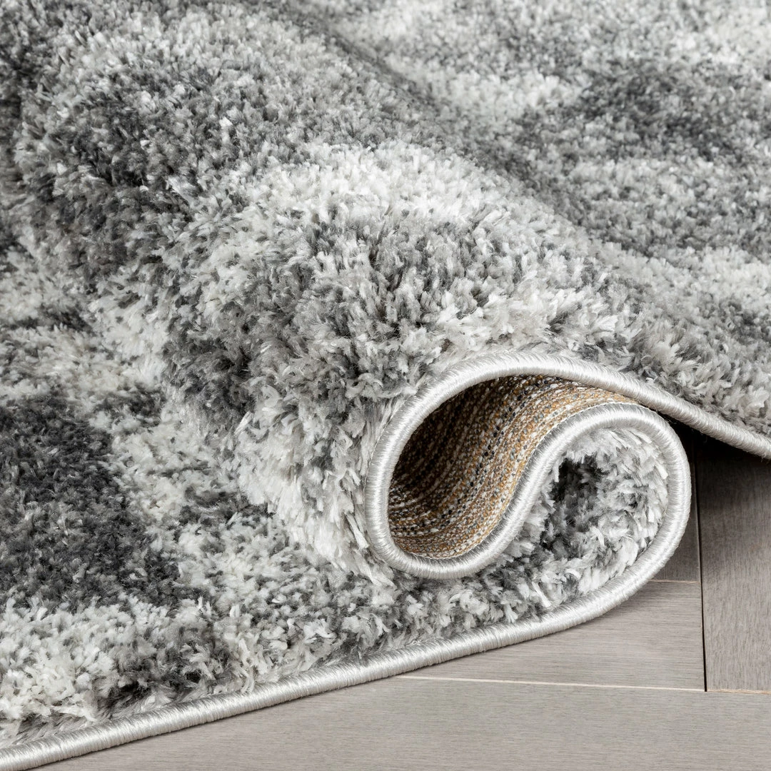 Well Woven Tribal Tavira Modern Geometric Pattern Grey Thick & Soft Shag Rug 4 Well Woven Tribal Tavira Modern Geometric Pattern Grey Thick & Soft Shag Rug