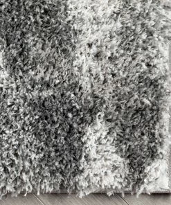 Well Woven Tribal Tavira Modern Geometric Pattern Grey Thick & Soft Shag Rug 15 Well Woven Tribal Tavira Modern Geometric Pattern Grey Thick & Soft Shag Rug