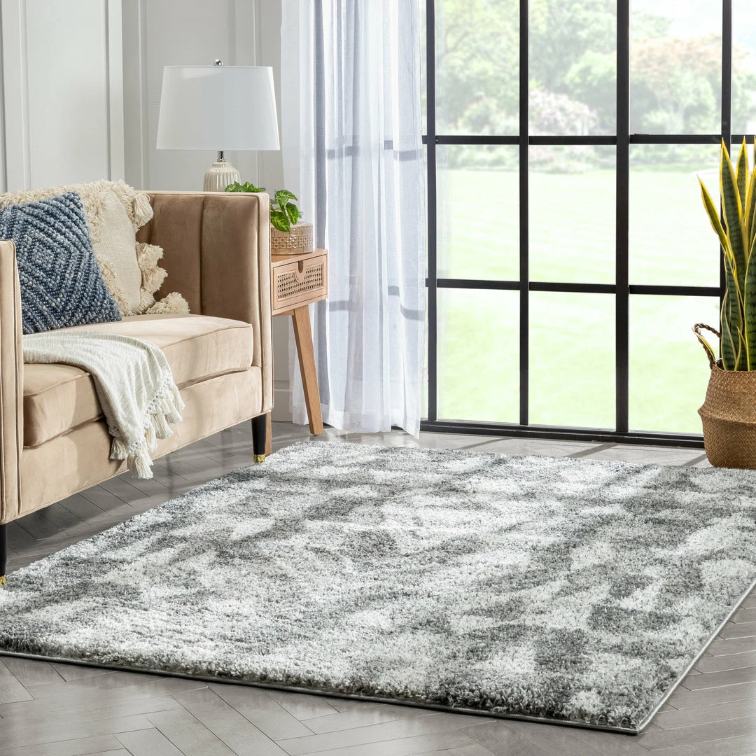 Well Woven Tribal Tavira Modern Geometric Pattern Grey Thick & Soft Shag Rug 8 Well Woven Tribal Tavira Modern Geometric Pattern Grey Thick & Soft Shag Rug