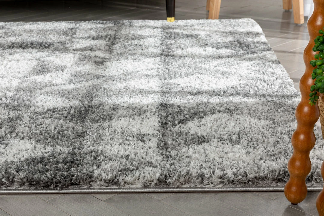 Well Woven Tribal Tavira Modern Geometric Pattern Grey Thick & Soft Shag Rug 9 Well Woven Tribal Tavira Modern Geometric Pattern Grey Thick & Soft Shag Rug