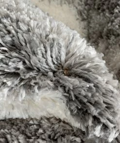 Well Woven Tomar Modern Chevron Pattern Grey Thick & Soft Shag Rug