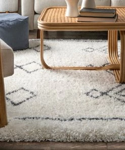 Well Woven Verdant Tribal Diamond Pattern Ivory Super Soft And Thick Shag Rug 11 Well Woven Verdant Tribal Diamond Pattern Ivory Super Soft And Thick Shag Rug