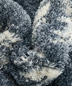 Well Woven Global Mona Tribal Southwestern Blue Super Soft And Thick Shag Rug