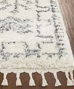 Well Woven Emerson Tribal Medallion Ivory Super Soft Shag Rug By Rebecca Propes Global