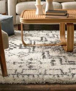 Well Woven Emerson Tribal Medallion Ivory Super Soft Shag Rug By Rebecca Propes Global