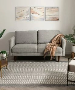 Well Woven Azuki Contemporary Tribal Border Beige Kilim-Style 5'3