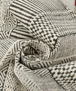 Well Woven Largo Modern Abstract Geometric Pattern Red Kilim-Style Rug