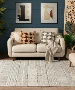 Well Woven Largo Modern Abstract Geometric Pattern Red Kilim-Style Rug