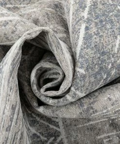 Well Woven Agma Contemporary Distressed Abstract Waves Grey Beige Kilim-Style 5'3