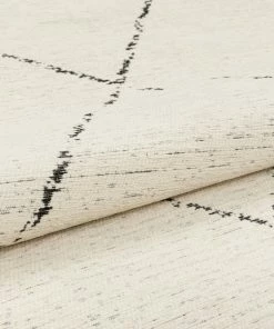 Well Woven Global Kippa Moroccan Diamond Pattern Beige Kilim-Style 5'3