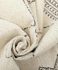 Well Woven Global Kippa Moroccan Diamond Pattern Beige Kilim-Style 5'3