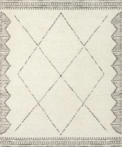 Well Woven Global Kippa Moroccan Diamond Pattern Beige Kilim-Style 5'3" X 7'3" Rug