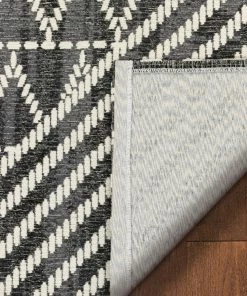 Well Woven Kapa Contemporary Geometric Chevron Stripes Grey Kilim-Style 5'3