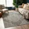 Well Woven Kapa Contemporary Geometric Chevron Stripes Grey Kilim-Style 5'3" X 7'3" Rug