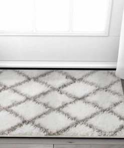 Well Woven Miraculous White Modern Shag Rug